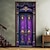 Недорогие Дверные чехлы-Фиолетовый винтажный полый дверной покров фреска декор дверной гобелен дверной занавес украшение фон дверной баннер съемный для входной двери в помещении и на открытом воздухе украшение для дома,