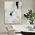 お買い得  抽象画-手作り油絵キャンバス壁アート装飾モダンな黒と白の抽象リビングルームの家の装飾ロールフレームレス未延伸絵画