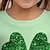 ieftine Tops-Sf. tricouri 3d trifoi cu patru foi pentru fete patrick mânecă scurtă imprimeu 3d vară modă activă drăguț poliester copii 3-12 ani gât în aer liber casual zilnic potrivire obișnuită