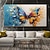 levne Zvířecí malby-ručně malované barvitý létající motýl domácí výzdoba malba ručně vyráběné zvíře motýla malba barvitý nástěnná výzdoba abstraktní umění impresionistické umění no frame