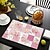 お買い得  Placemats＆Coasters＆Trivets-1pc 田舎アメリカの花プレースマットテーブルマット 12 × 18 インチのテーブルマットパーティーキッチンダイニング装飾
