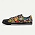 cheap Graphic Print Shoes-Men&#039;s Sneakers Print Shoes Plus Size Classic Casual Beach Outdoor Daily Canvas Comfortable Slip Resistant Lace-up Yellow Red Blue