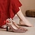 levne Svatební střevíce-Dámské Podpatky Svatební obuv Nazouváky Valentýnské dárky Společenské boty Šumivé boty Svatební Valentýn Svatební podpatky Svatební boty Boty pro družičku Mašle Imitace perel Šněrování Kačenka Palec