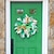 cheap Wall Accents-1pc Irish Day Wreath Patrick&#039;s Decoration Wreath St Patrick&#039;s Day Bow Wreath Green Shamrock Wreath Hanging Sign Wreath Pendant Party Wreath Lattice Door Bow Tie Ribbon