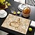 ieftine Placemats &amp; Coasters &amp; Trivets-1 bucată covoraș geometric covoraș de masă 12x18 inch covoraș de masă pentru decorarea bucătăriei de petrecere