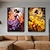 cheap People Paintings-100% Hand painted Modern Oil Painting Figure Art Spanish Flamenco Dancing Canvas Paintings Wall Art Pictures for Living Room (No Frame)
