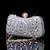 voordelige Bruiloft en feest-sets met glitterkristallen - trouwschoenen voor dames strass-kristal stiletto pumps met spitse neus en glitterkristallen geometrische strass-clutch avondtasje