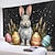 tanie gobeliny zwierzęce-królicze jaja wiszące gobelin wall art duży gobelin mural wystrój fotografia tło koc zasłona strona główna sypialnia dekoracja salonu