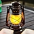 זול אורות דקורטיביים-led רטרו מנורת נפט להבה מהבהבת פנס פח פח סוג-c טעינה מהירה