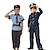 cheap Career &amp; Profession Costumes-Boys Girls&#039; Police Cosplay Costume Outfits For Halloween Carnival Masquerade Cosplay Kid&#039;s Top Pants More Accessories
