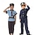 ieftine Costume pentru băieți-Băieți Fete Politie Costum Cosplay Ținute Pentru Halloween Carnaval Mascaradă Cosplay Pentru copii Vârf Pantaloni Mai multe accesorii