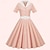 cheap Historical &amp; Vintage Costumes-Elegant Classical 1950s Cocktail Dress Vintage Dress Dress Flare Dress Gentlewoman Women&#039;s Buckle A-Line Valentine&#039;s Day Office / Career Event / Party Dailywear Adults&#039; Spring &amp; Summer