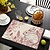 cheap Placemats &amp; Coasters &amp; Trivets-1PC Geometric Placemat Table Mat 12x18 Inch Table Mats for Party Kitchen Dining Decoration