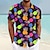 Недорогие Мужская гавайская рубашка-Мужская гавайская рубашка с 3D принтом в виде ананаса, тропическая пляжная рубашка на пуговицах с коротким рукавом, летняя пляжная рубашка для отдыха, повседневная одежда от s до 3xl