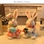 economico Luci notturne per bambini e bambini-pasqua in piedi coniglio giocattolo cartone animato carino uovo carota coniglio incandescente ornamento da tavolo