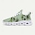 cheap Graphic Print Shoes-Men&#039;s Sneakers Casual Shoes Print Shoes Plus Size Flyknit Shoes Running Walking Sporty Casual Beach Outdoor Daily Cloth Breathable Comfortable Slip Resistant Lace-up White Blue Green