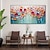 お買い得  花/植物画-手描きのカラフルな花の油絵canva大手作り壁アート抽象的な3d花の絵画壁の装飾風景画ミニマリストの絵画リビングルームの装飾