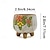 זול פרחים ואגרטלים מלאכותיים-דוגמת פרחים בסגנון וינטג&#039; עציץ קרמי - עציץ עסיסי מצויר ביד עם חור ניקוז גדול - אדנית פנים, אדניות ראש לצמח מקורה