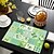 baratos Placemats &amp; Coasters &amp; Trivets-Tapete de mesa floral americano rural, tapete de mesa de 12x18 polegadas para decoração de festa, cozinha e jantar, 1 peça