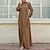 お買い得  アラビアイスラム-女性用 ドレス アバヤ ドバイ イスラム教 アラビア語 アラビア語 イスラム教徒 ラマダン 純色 成人 ドレス カーニバル
