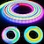 levne Neonová LED světla-ws2811 tkaný silikonový neonový LED světelný pásek 12mm 360° kruhový síťový ovladač rgb nylon flexibilní snové barevné lano lehké ložnice vnitřní a venkovní dekorace dc5v