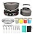 cheap Grills &amp; Outdoor Cooking-Camping Pot Campfire Cooking Pots Outdoor Cooker Backpacking Gear Portable Cooking Stove Outdoors Gear Portable Cooker Camping cookware Aluminum Alloy on Foot Water Cup Travel