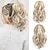 tanie Kucyki-10 podkreślających przedłużenie kucyka pazur krótki gruby falisty kręcony klips szczękowy w sztuczny kucyk sztuczne włosy miękkie, naturalnie wyglądające syntetyczne treski dla kobiet średni blond z