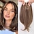 cheap Bangs-Light Brown &amp; Ash Blonde Hair Toppers for Women Synthetic Hair Toppers Hair Pieces Swiss Base with 3 Clips in Wiglets Toppers for Women with Thinning Hair Grey Hair Hair Loss
