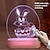 economico Luci decorative-Il telecomando a forma di uovo di coniglio pasquale controlla le luci notturne colorate
