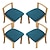 ieftine Husa scaun de sufragerie-Huse pentru scaune din jacquard elastic, 4 buc.