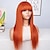 Недорогие Натуральные парики без шапочки-основы-Парик оранжевого цвета с челкой, прямые волосы, бразильские прямые парики из человеческих волос с челкой, Remy, парики из натуральных волос машинного производства
