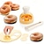 Χαμηλού Κόστους Ψησταριά για υπαίθριο μαγείρεμα-2 τμχ/σετ πλαστικό κόφτη ντόνατ με πένσα, φόρμα για ντόνατ, μηχανή για ντόνατ, αντικολλητικά εργαλεία ψησίματος για ντόνατ