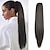 tanie Kucyki-22 cal klips do przedłużania kucyka 130 g/paczka syntetyczne długie proste sztuczne włosy dla białych czarnych kobiet doczepianie włosów z włókna wysokotemperaturowego