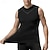 billiga Gym-toppar-Herr Linne Fitness Tank Stridsvagn Undertröjor Rund hals Ärmlös Gym Sport Ledigt / vardag Andningsfunktion Mjukt Färgblock Blå Ljusgrå Sportkläder Polyester Mode Grundläggande