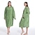 cheap Beach Towel Sets-Bathrobe Plush Lounge Robe Oliver Green with Pockets Women&#039;s Sleepwear