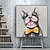 cheap Animal Paintings-Handmade Animal Oil Paint Art Hand Paint Oil Paint Art Egg Dog Cat Kinfe Painting Home Decor No Frame