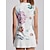 billige Designerkolleksjon-Dame POLO T-skjorte Rosa Ermeløs Topper Blomstret Dame golfantrekk Klær Antrekk Bruk klær