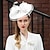 preiswerte Faszinator-Fascinators Kentucky Derby Hut Tüll Netz Untertasse Hut Zylinder Hochzeit Teeparty elegante Hochzeit mit Federschleife Kopfbedeckung Kopfbedeckung