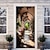 abordables Couvertures de porte-Arche de jardin floral couvre-portes décoration murale tapisserie de porte décoration de rideau de porte toile de fond bannière de porte amovible pour porte d&#039;entrée intérieure extérieure décoration
