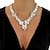 abordables Collares-Collares con colgantes Brillantes Mujer Moda Lujo Transparente Boda Gotas Gargantillas Para Boda Fiesta