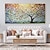 cheap Tree Oil Paintings-Hand painted Landscape Textured Boho Art painting  Hand Painted corlorful tree painting Artwork Contemporary Art painting Personalized Gift Abstract Colorful Tower Tree painting Canvas Painting