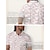 abordables Collection de créateurs-Homme T-shirt POLO Blanche Manche Courte Protection Solaire Top Feuille Tenue de golf Vêtements Tenues Porter des vêtements