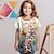 billige Pyjamas-Pige 3D Blomstret Pyjamas Natkjole Kortærmet 3D-udskrivning Sommer Aktiv Mode Sød Stil Polyester Børn 3-12 år Rund hals Hjem Afslappet Indendørs Regulær