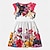 levne Šaty-Girls &#039; 3D Květinový Šaty s volánky Růžová Bez rukávů 3D tisk Léto Denní Dovolená Na běžné nošení Krásná Děti 3-12 let Volnočasové šaty Tankové šaty Nad kolena Polyester Běžný