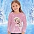 baratos Tops-Camisetas princesa 3D para meninas rosa manga longa estampa 3D primavera outono moda ativa fofa poliéster crianças de 3 a 12 anos gola redonda ao ar livre casual diário ajuste regular