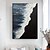cheap Landscape Paintings-Hand painted Black White Abstract Canvas Painting handmade Black White Texture wave Painting Black White Pictures Wall Decor Black White Abstract Art Contemporary Artwork Abstract Black Painting Decor