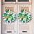 cheap Wall Accents-1pc Irish Day Wreath Patrick&#039;s Decoration Wreath St Patrick&#039;s Day Bow Wreath Green Shamrock Wreath Hanging Sign Wreath Pendant Party Wreath Lattice Door Bow Tie Ribbon