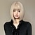 cheap Synthetic Trendy Wigs-Synthetic Wig Uniforms Career Costumes Princess Straight kinky Straight Middle Part Layered Haircut Machine Made Wig 12 inch Synthetic Hair Women&#039;s Cosplay Party Fashion Silver
