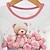 olcso Pizsamák-Lány 3D Virágos Medve Póló és rövidnadrág pizsama szettek Rózsaszín Rövid ujjú 3D nyomtatás Nyár Aktív Divat aranyos stílus Poliészter Gyerekek 3-12 év Terített nyak Otthon Hétköznapi Otthoni Normál