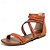 preiswerte Damensandalen-Damen Sandalen Flache Schuhe Schnürsandalen Riemchensandalen Römische Schuhe B¨¹ro Arbeit Täglich Flacher Absatz Offene Spitze Elegant Böhmen Modisch PU Reißverschluss Schwarz Weiß Rosa